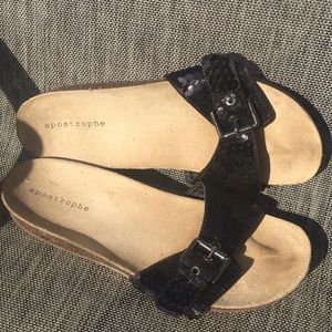 Apostrophe slide on sequins sandals